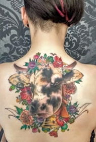 几款很可爱的牛纹身图片