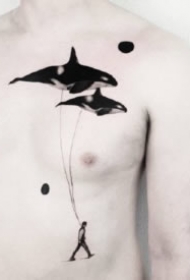 黑色创意小清新的9张纹身图片