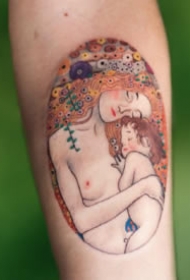 克里姆特裸女油画主题的9款纹身图片