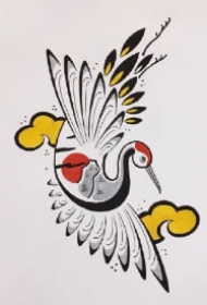 34款日式传统彩色小图纹身素材图片