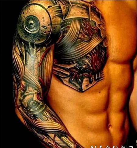 机械手臂男人纹身图案大全