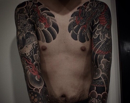 手臂纹身图案大全 男士炫丽花臂