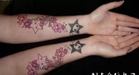 好看的星星手臂纹身图案大全