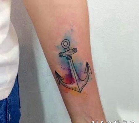 唯美时尚手臂彩色纹身图案