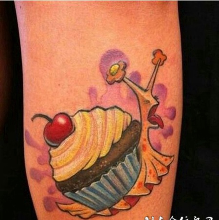 手臂可爱食物小纹身图案