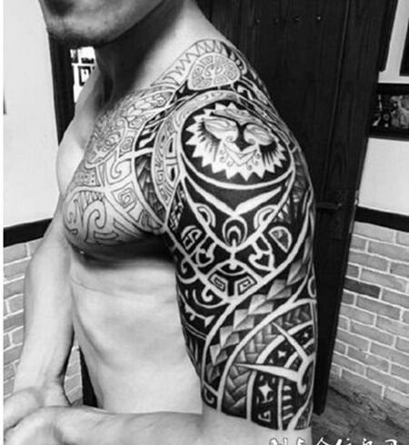 经典手臂半甲纹身图案大全