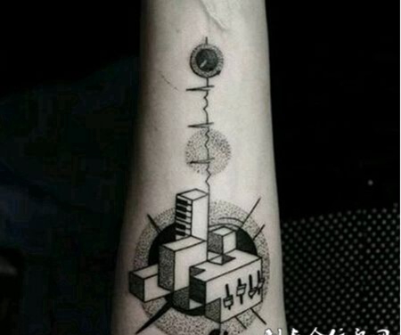 土耳其纹身师立体抽象纹身