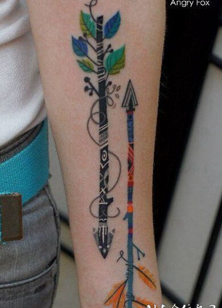 个性艺术手臂纹身