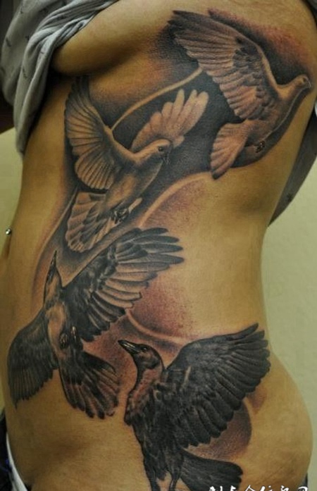 Josh腹部纹身图案创作