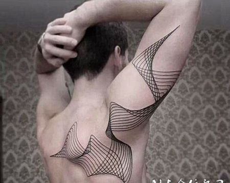 个性简单线条纹身