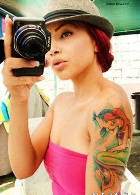 炫彩海之物语肩部纹身