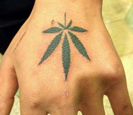 手背麻叶纹身图片