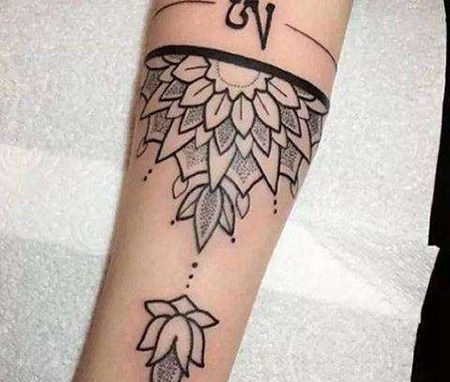 手臂曼陀罗纹身图片