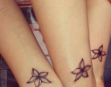 闺蜜手腕茉莉花纹身图片