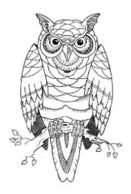 35款猫头鹰主题的纹身手稿图片