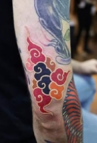 手腕脚踝等部位的17款祥云纹身图片