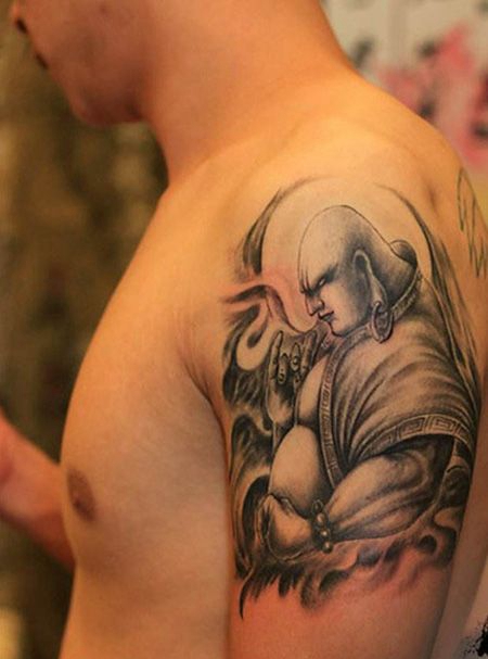 大臂罗汉纹身图案