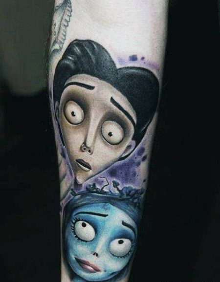 手臂僵尸新娘纹身图案