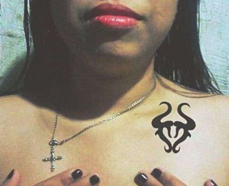 锁骨金牛座纹身图案