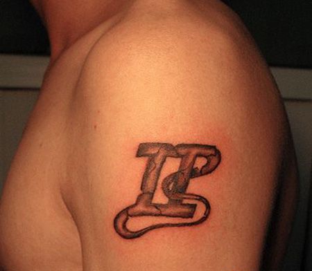 大臂双子座纹身图片