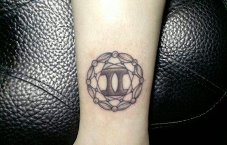 手腕创意双子座纹身图案