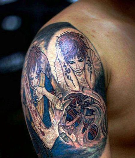 大臂个性的火影忍者纹身图案