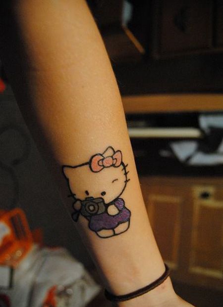 手腕hellokitty纹身图案