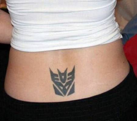 腰部变形金刚标志纹身图案