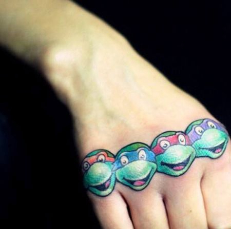 手部忍者神龟纹身图案