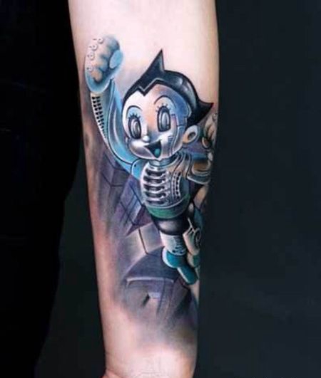 手臂铁臂阿童木纹身图案