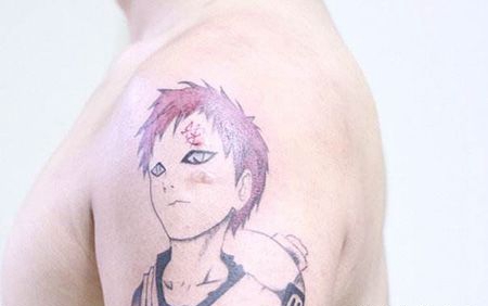 大臂火影我爱罗纹身图案