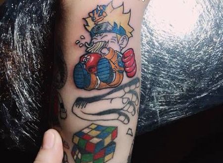 手臂可爱的鸣人纹身图案