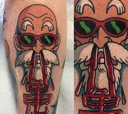 小腿龟仙人纹身图案