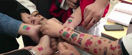 社会人手臂小猪佩奇纹身图案