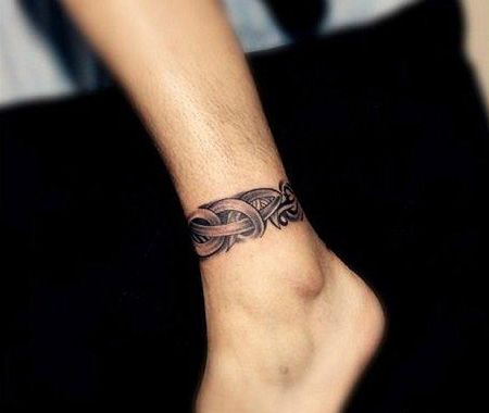 脚踝荆棘脚环纹身图片