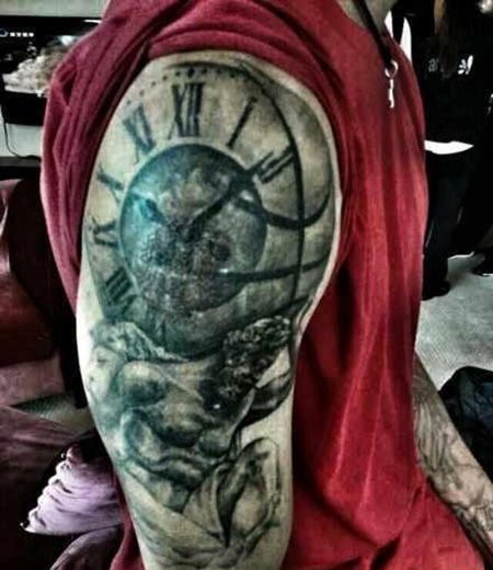 大臂篮球既世界纹身图案