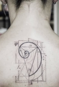 几何旋风图形的9款小清新纹身作品图