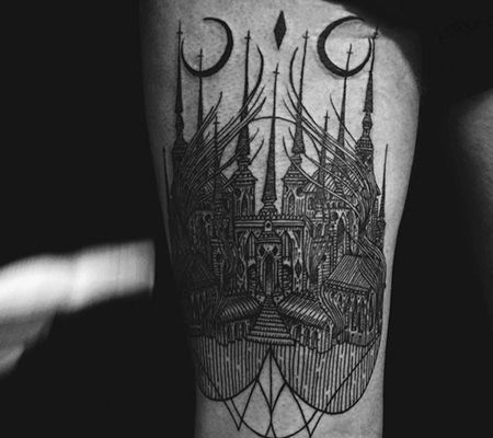 大臂教堂纹身图案