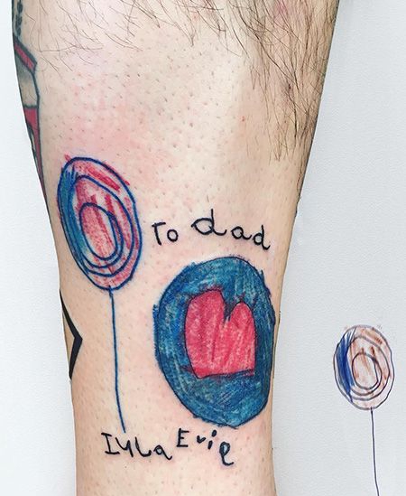 脚踝抽象的棒棒糖纹身图案