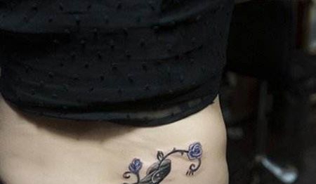 腰部高跟鞋纹身图案