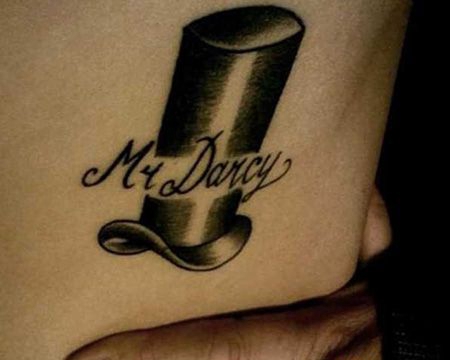 腰部复古帽子纹身图案