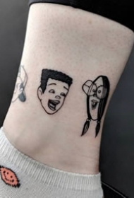 一组超可爱有趣的人像卡通纹身