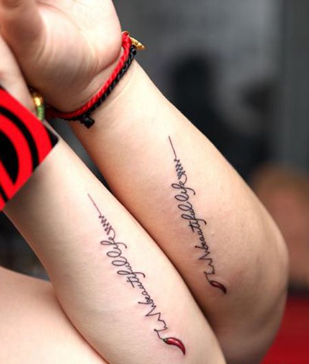 情侣手臂红辣椒纹身图案