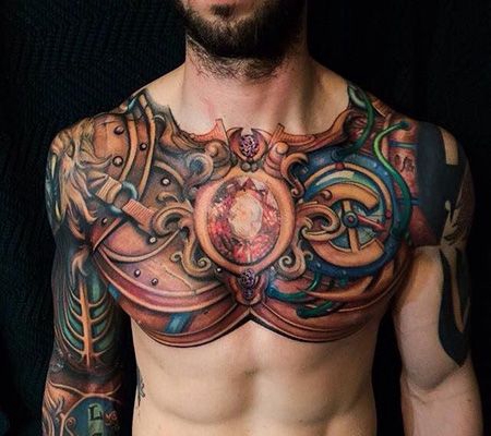 全甲藤木盔甲纹身图案