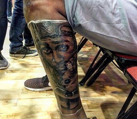 NBA球星杜兰特小腿纹身图案