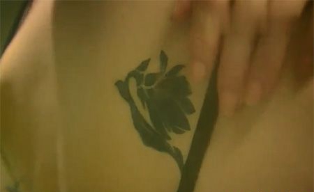 刘诗诗步步惊情电影蓝兰纹身图片