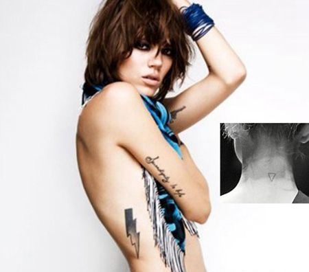 freja侧腰性感闪电纹身图案