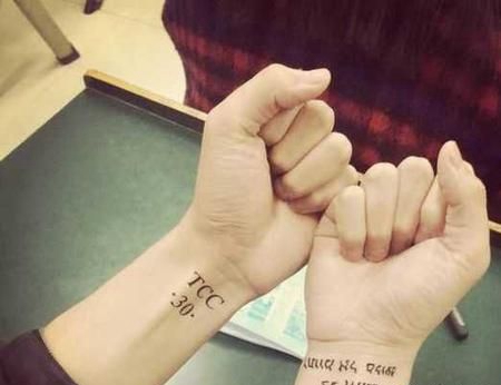 NBA球星库里双手手腕纹身图案