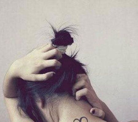 数学无限符号标志小清新纹身小图案纹身