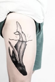 一组干净的黑灰抽象纹身